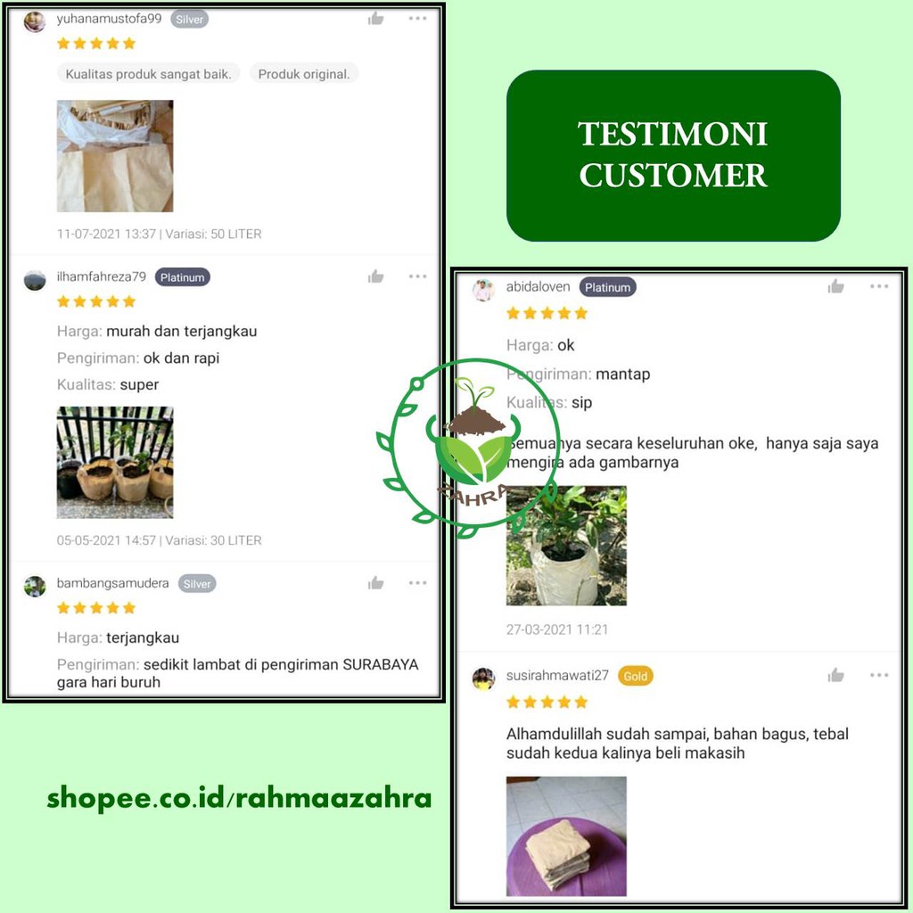 PLANTER BAG POT TANAMAN POT BIBIT POT BUNGA 75L PLANTERBAG
