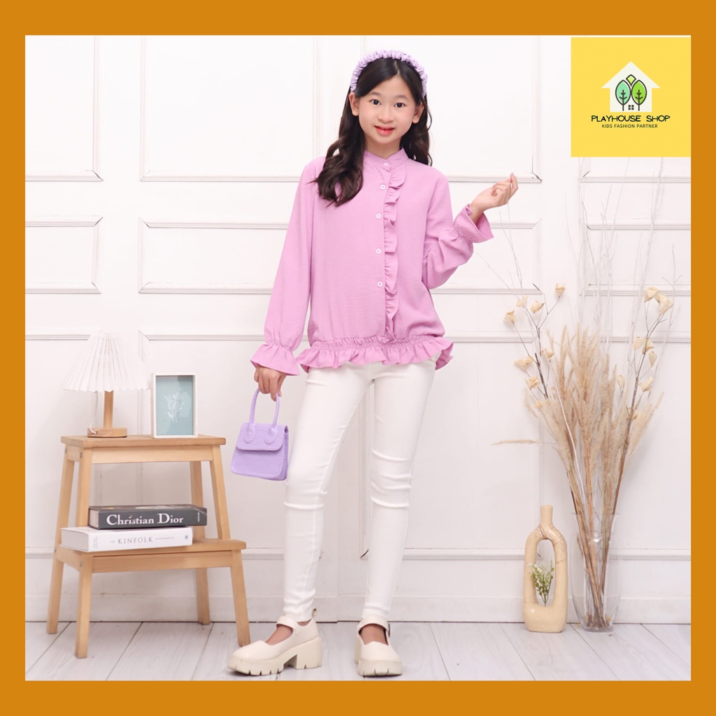 PLAY HOUSE - Blouse Fashion Kids Atasan Baju  Anak Perempuan Umur 6-15 Tahun Model Korea