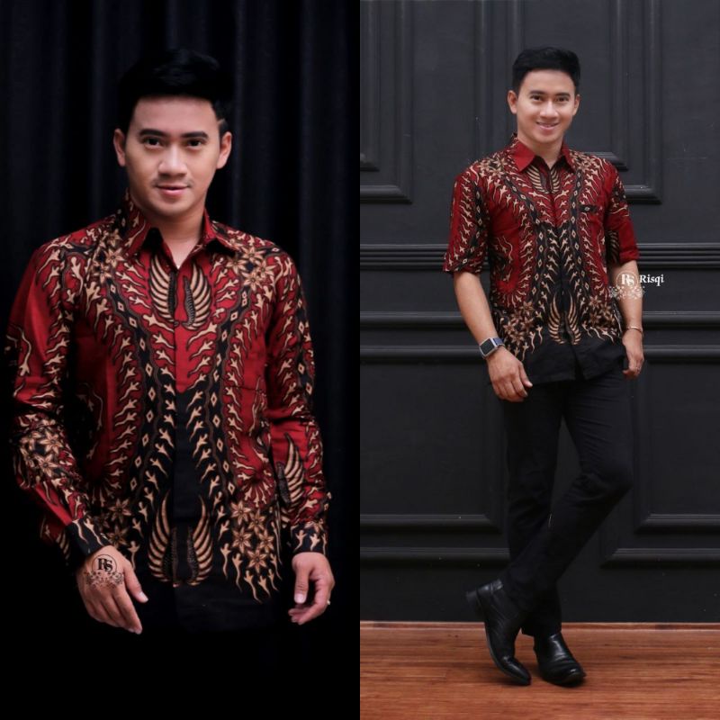 NEW ARRIVAL DISTRO BATIK PRIA BORDIR SOGAN HRB026 BATIKAF