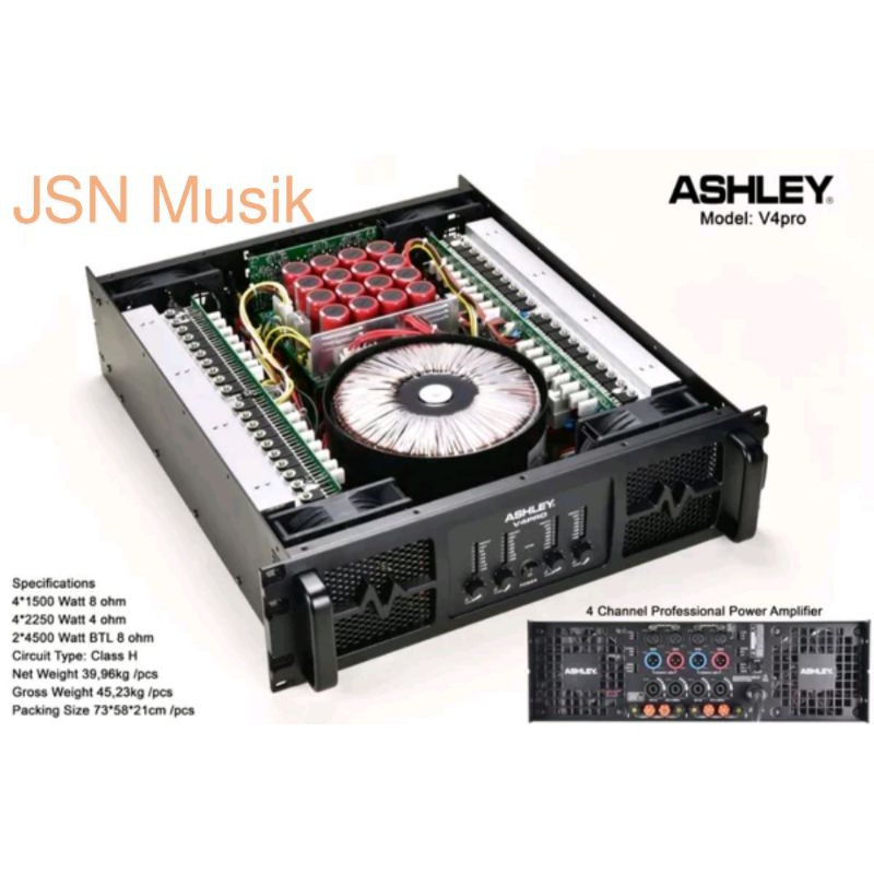 ASHLEY V-4PROProfessional Power Amplifier 4 Channel.