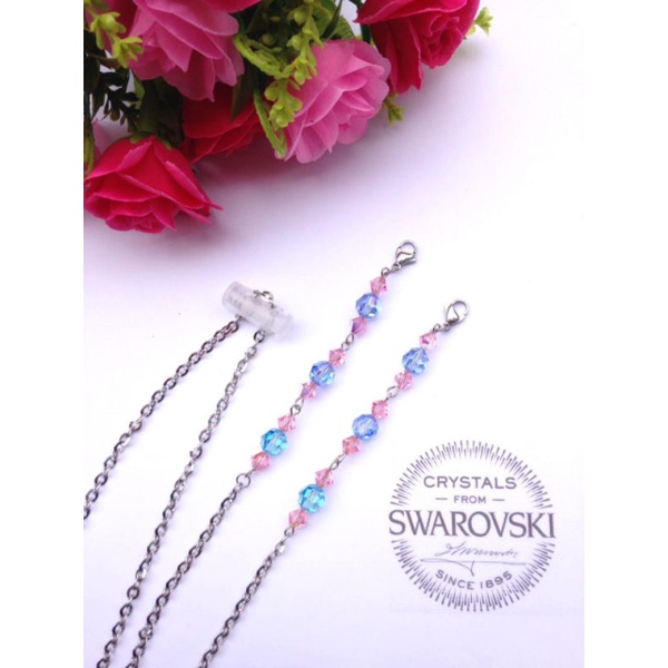 Tali Masker Swarovski Kalung Masker Swarovski Konektor Masker Swarovski