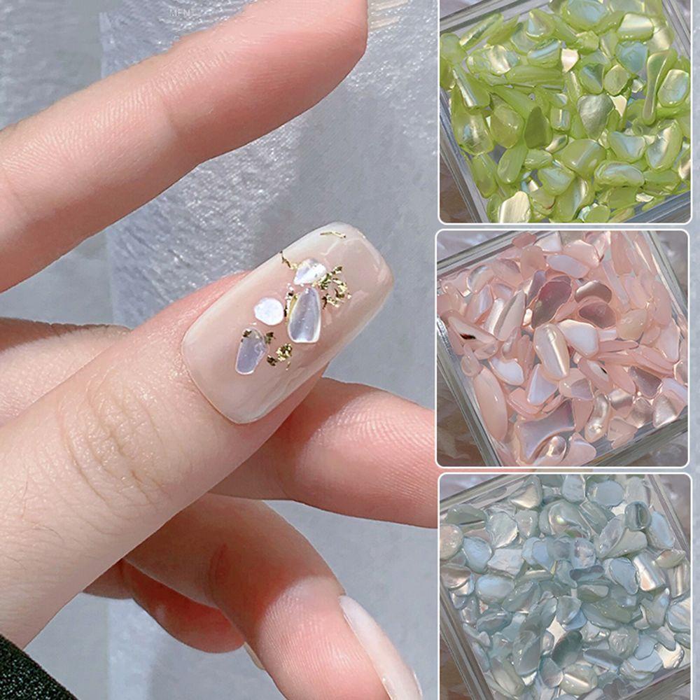 Needway   Abalone Shell Fragment Salon Warna Permen Wanita 3D DIY Paillette Aksesoris Paku Chams