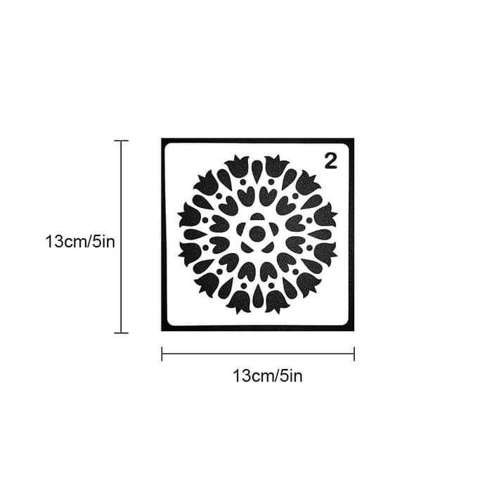 Plastic Stencil - Stensil Dekorasi Motif_MANDALA01