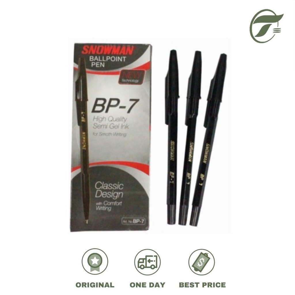 

BALLPEN BP-7 12PCS/PACK SNOWMAN (BLACK)