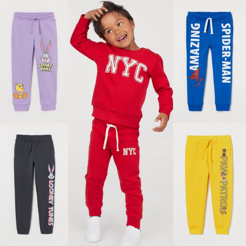 PHI104 Celana Jogger Anak HM Unisex Laki Laki Perempuan | H*M Pants