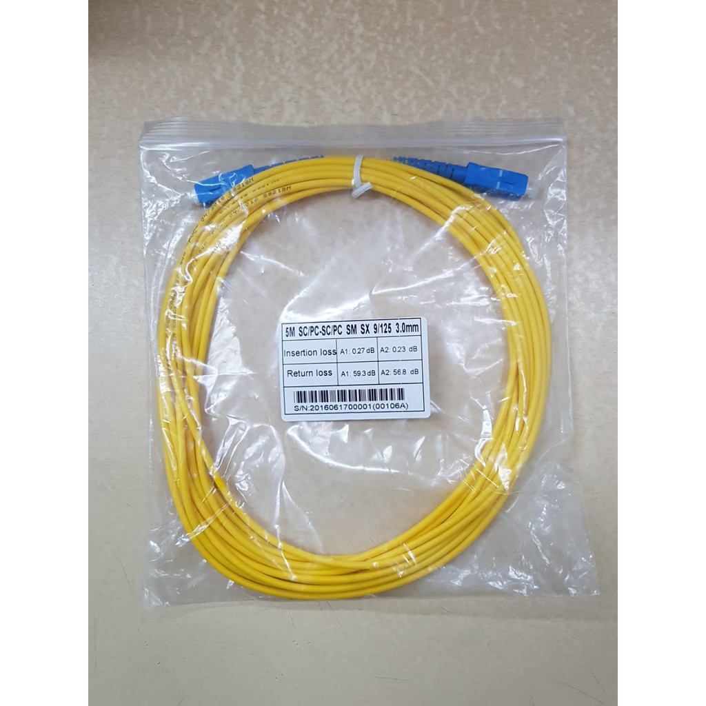 KABEL FO PATCHCORE OPTIK SC SC SINGLE MODE (Internal) - Panjang 3m/5m/10m/20m/30m