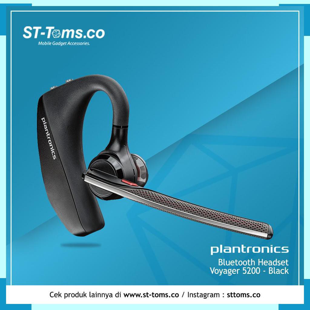 Jual Plantronics Bluetooth Headset Voyager 5200 Black Shopee Indonesia 5757