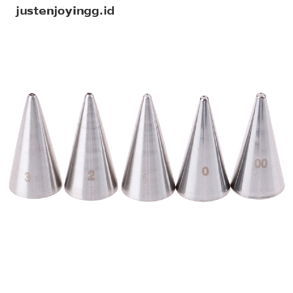 5 Pcs Nozzle Icing Piping Bentuk Bulat Untuk Dekorasi Pastry