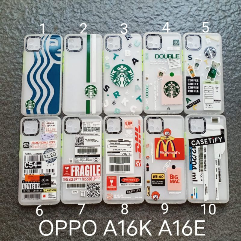 Soft case OPPO A16K . A16E motif gambar karakter cewek cowok softcase softsell softshell silikon cov