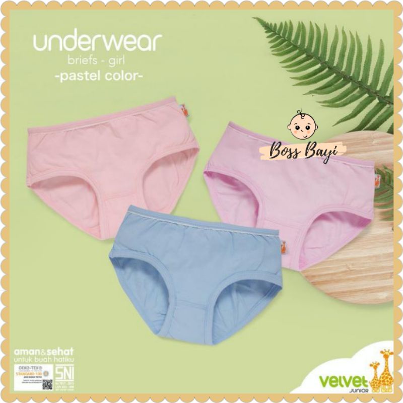 VELVET JUNIOR - Underwear Girl Pastel Colour / CD Celana Dalam Anak Perempuan