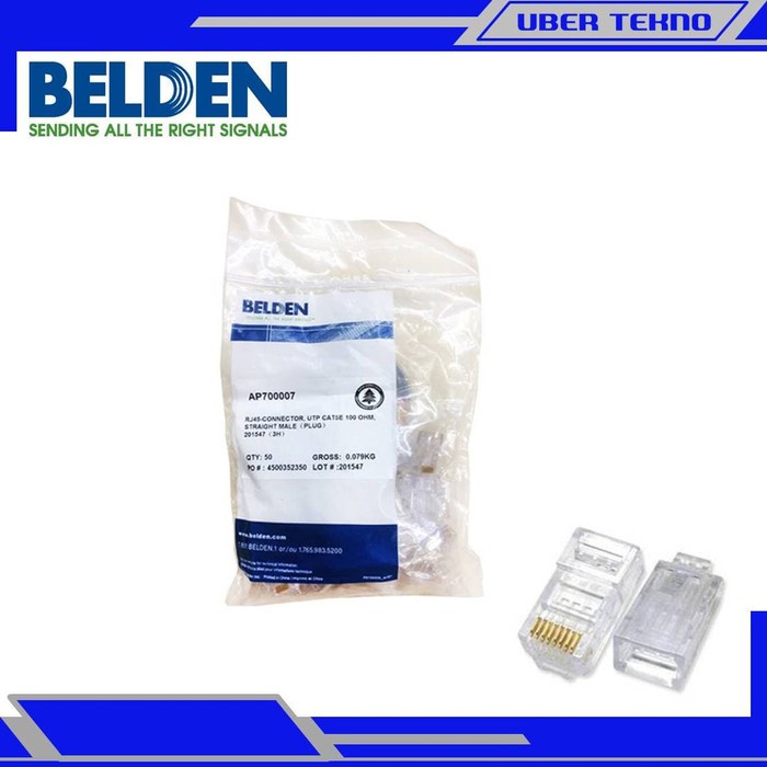 Belden Konektor RJ45 Cat 5 Cat 5e Cat5 Cat5e