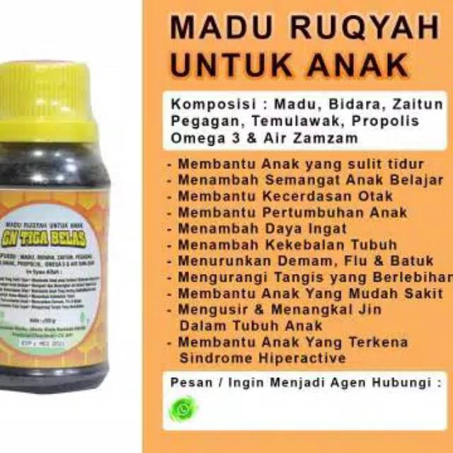 Original 100 Madu Anak Plus Air Zamzam Membantu Untuk Anak Susah Tidur Shopee Indonesia