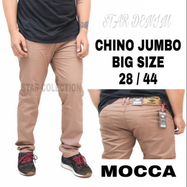 Celana Chino Panjang Pria / Cino Pria Jumbo Big Size Terbaru / Chinos Pria Original Star Denim 28 / 44