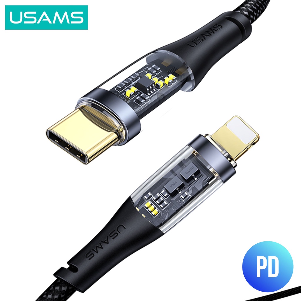 USAMS Icy Series Kabel Data Fast Charging Type C to Lightning PD 20W