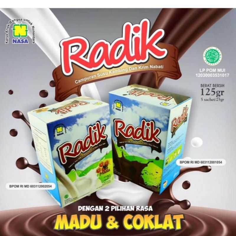 

Susu kambing radik original radikma radikco - susu murni kambing etawa rasa madu dan coklat