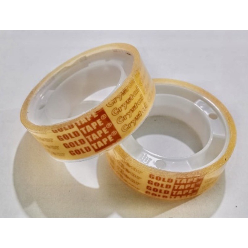 

Gold Tape Selotip Kecil 12mm. Isolasi Bening Kecil