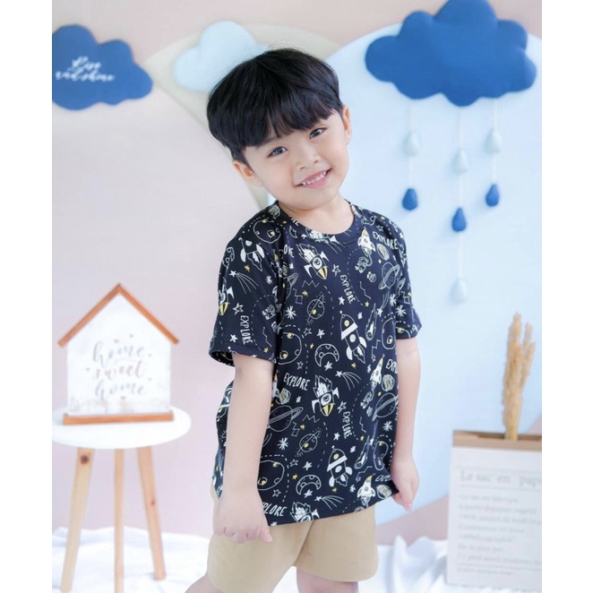 Kaos Anak Unisex Printed Motif T-shirt 1-6 Year