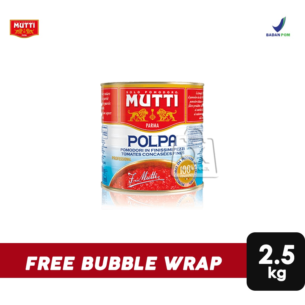 

Mutti Fruit Finely Chopped / Mutti Fruit Whole Peeled Tomato (2.5kg)