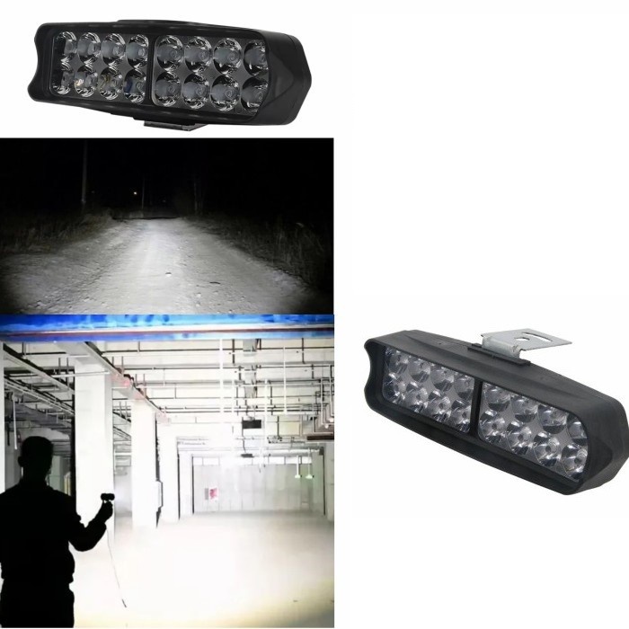 Lampu LED Bar Tembak Sorot CREE Motor 16 Titik Mata Dua Susun 16 Watt