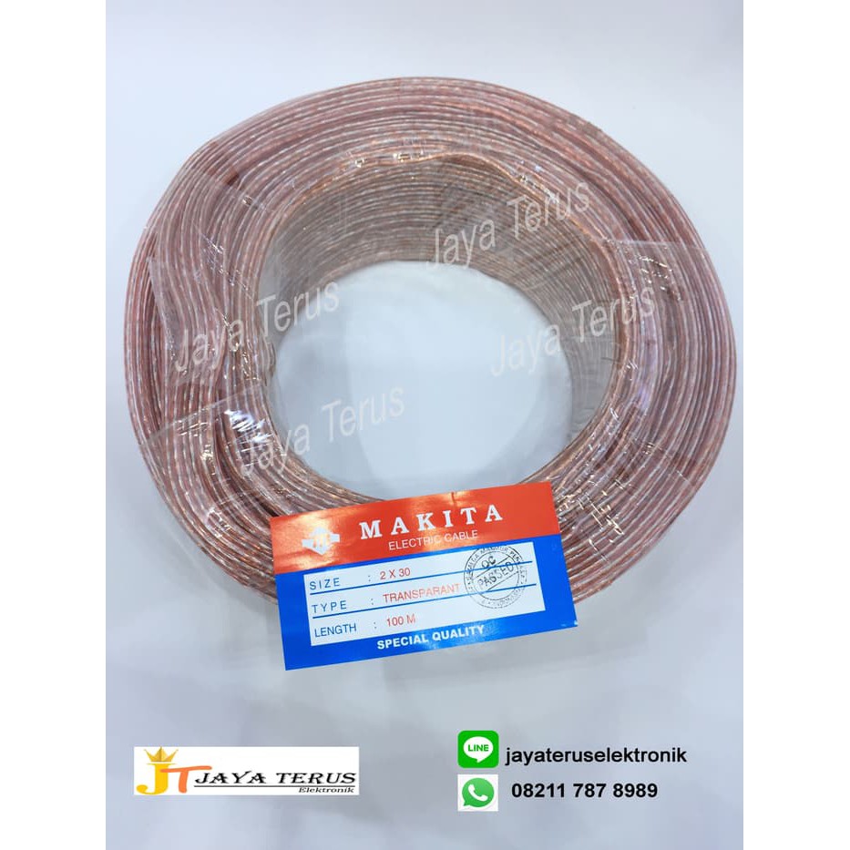 Kabel Speaker 2x30 / Kabel serabut / Kabel makita / Kabel speaker