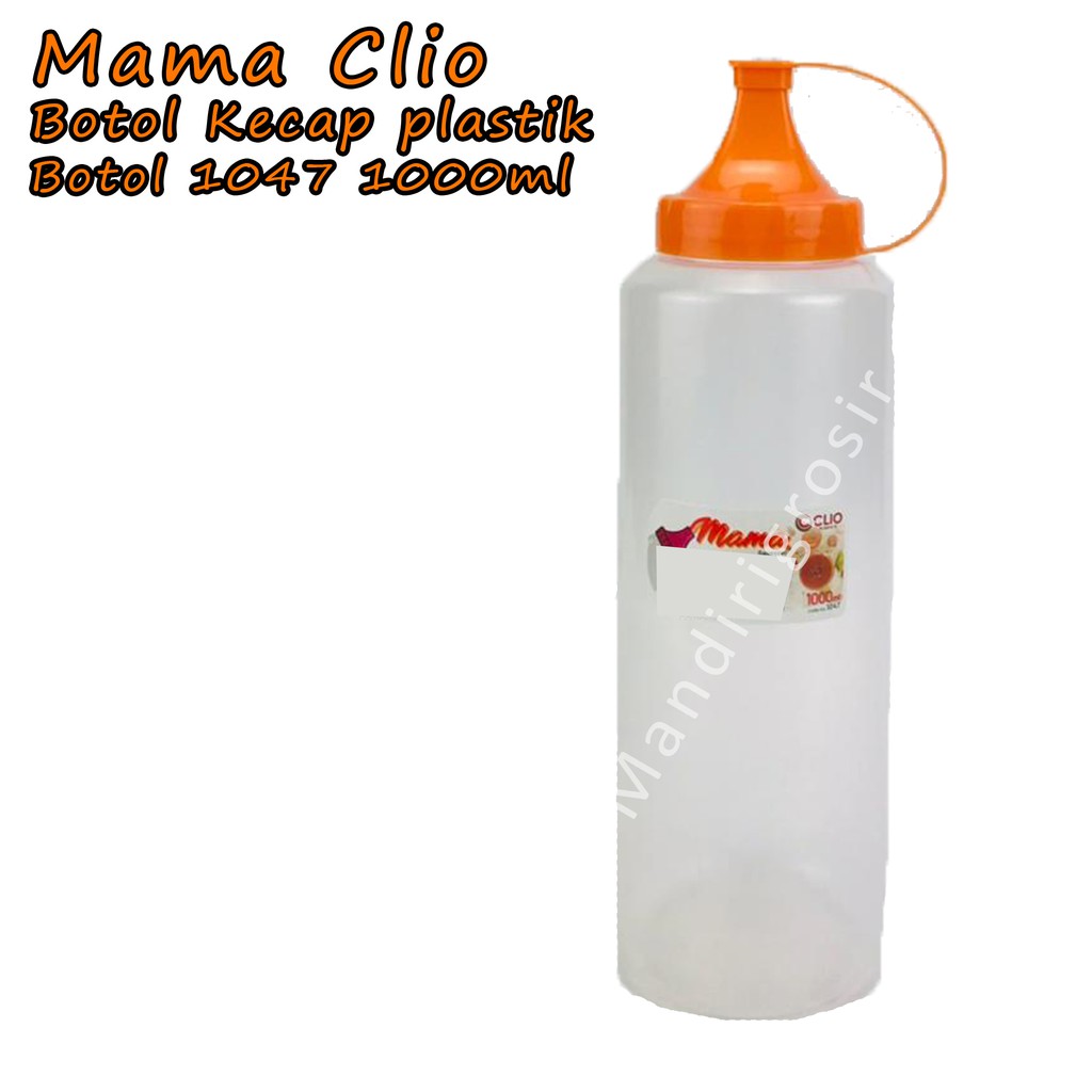 Botol Kecap plastik *Mama Clio * Orange 1047 * 1000ml