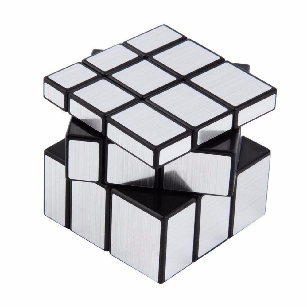 Lanfy Cermin Kubus Hadiah Asah Otak Mainan Edukasi Anak 3x3 Cube Stiker Cube Kubus Magico Mainan Puzzle Cube