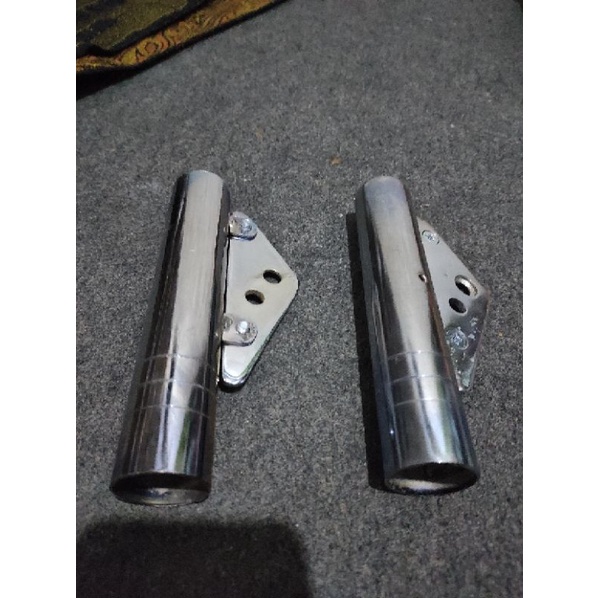 pankon pangkon lampu pesek reflektor lampu depan model pesek selongsong skok shock depan crom as 33 
