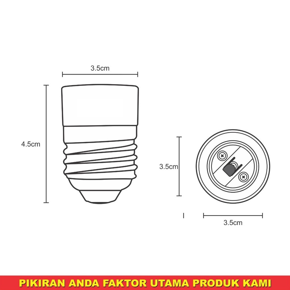 Converter Lampu Fitting E27 ke Fitting E14 Fiting Over E 27 ke E 14