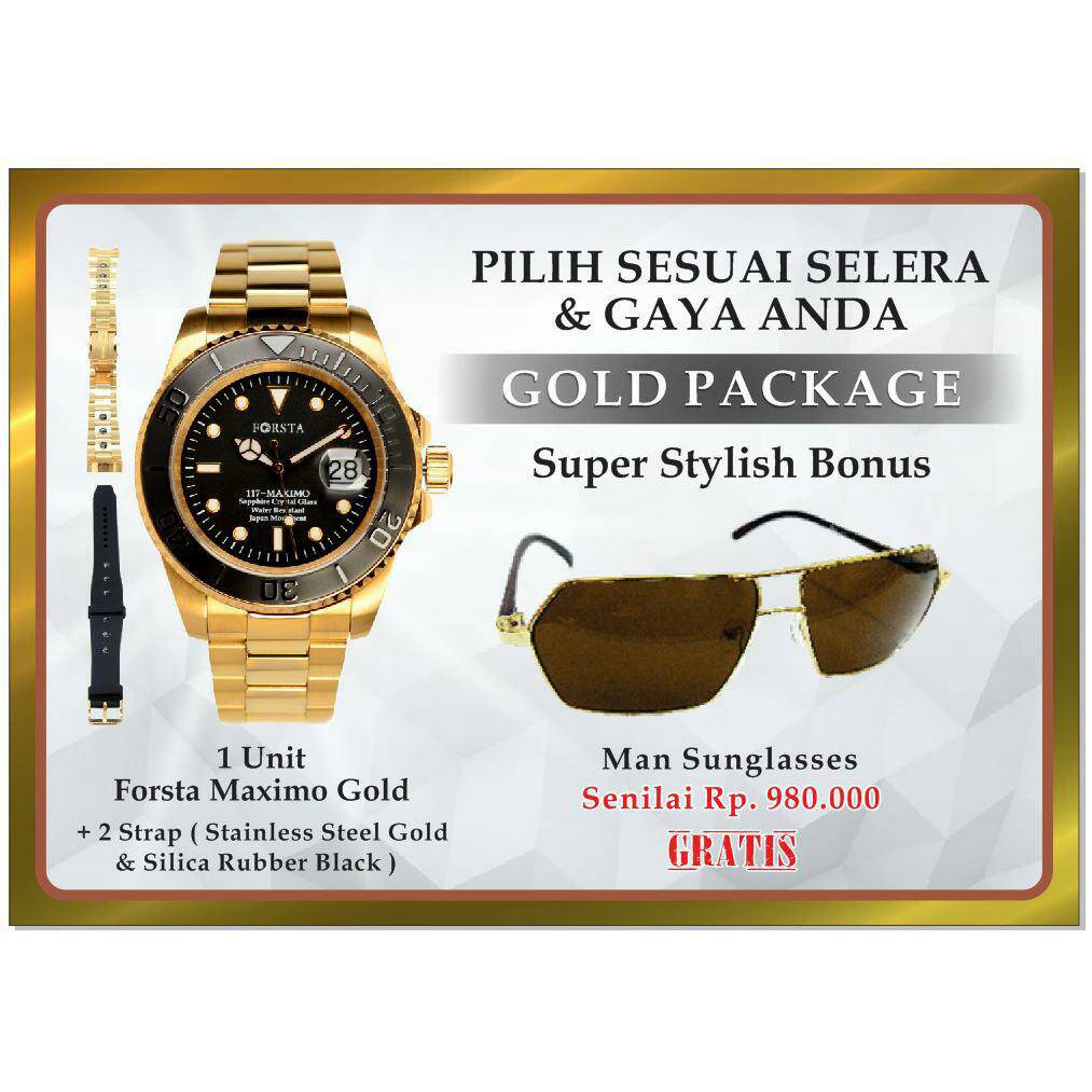 Forsta 117 Maximo Gold Jam Tangan Kesehatan