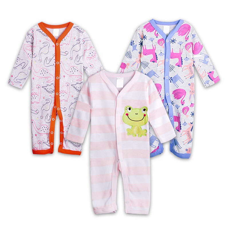 [Premium] Sleepsuit Bayi Buka Kaki Kancing Snap isi 3pc P076