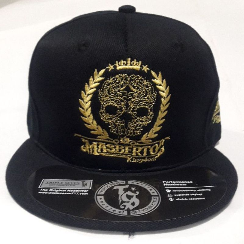 TOPI SNAPBACK MASBERTO KINGDOM GOLD FULL BORDIR