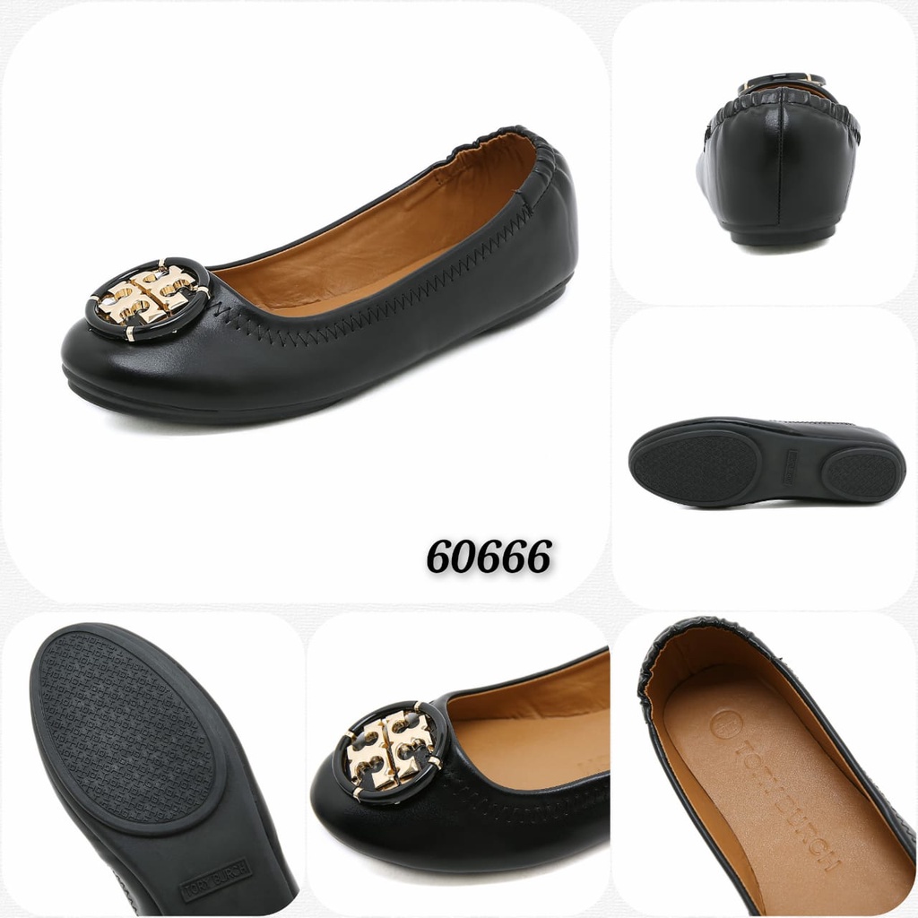 SEPATU WANITA IMPORT FLAT LOGO TERBARU SET 60666