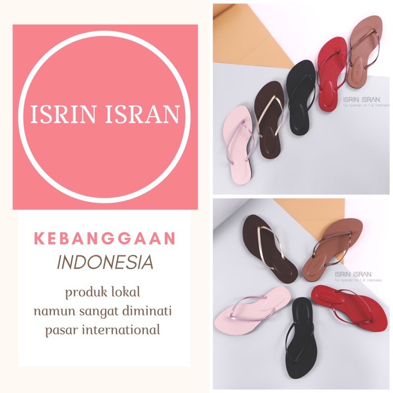 ( JEPIT  ETALASE 1 ) Sandal Wanita teplek tali flip flop nyaman ISRIN ISRAN