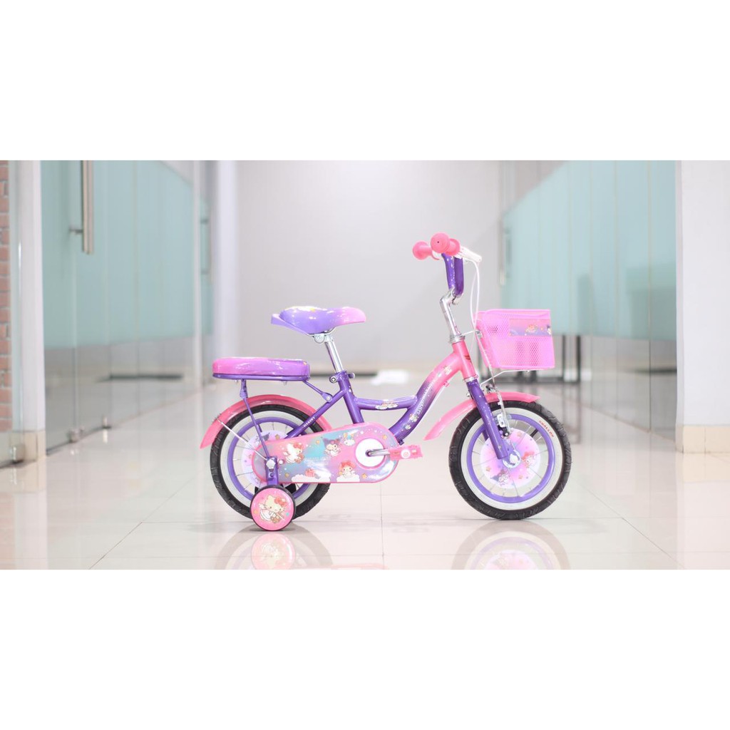 Sepeda Anak Perempuan Element Sanrio 2.0 KidsBike Frame Hi Ten Steel Garansi SNI-18 Inchi