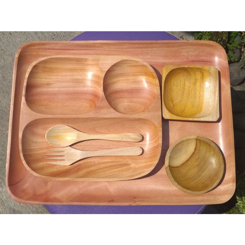 Nampan Kayu kotak/Baki/Wooden tray 30x40cm