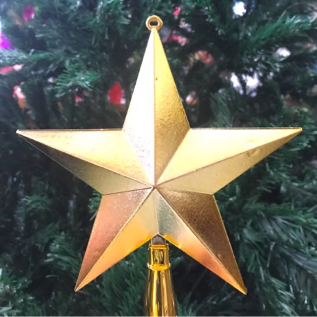 Bintang Pucuk Gold Dan Silver Top Bintang Pernak Pernik Pohon Natal Aksesoris Pohon Natal Shopee Indonesia