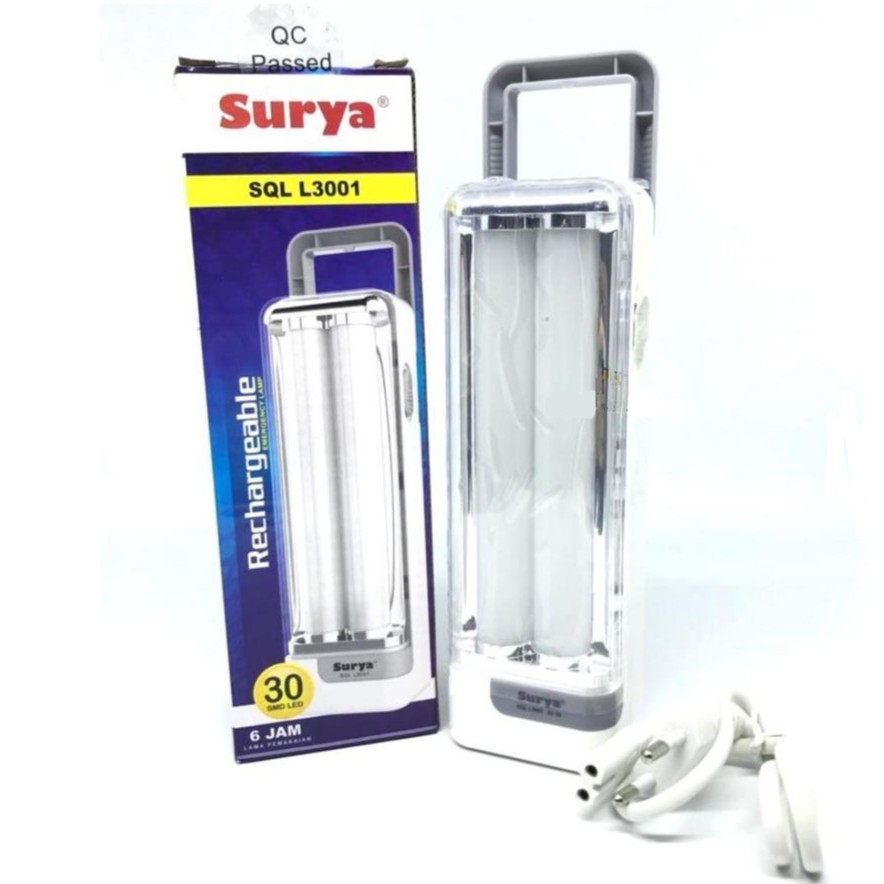 Surya Lampu Emergency SQL L3001 Light LED 30 SMD Rechargeable