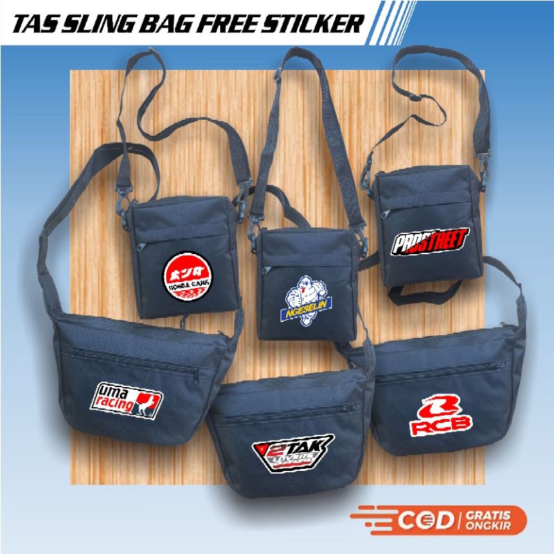 TAS SLING BAG | RCB | Uma Racing | PROSTREET | Honda Gank | 2 Tak | Free Sticker