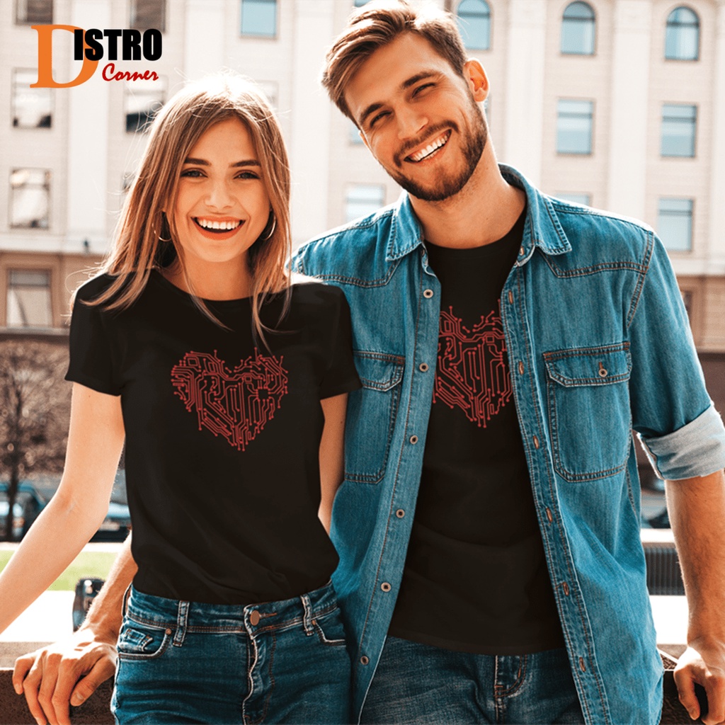 T Shirt Kaos Couple Pasangan Distro Pria Wanita Original Kekinian 2021 Xxl Murah Keren Lengan Pendek