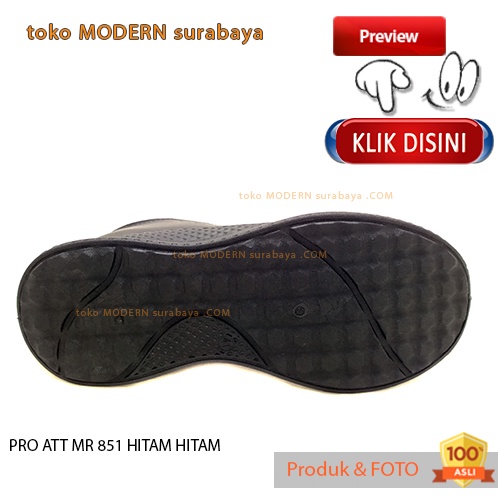 Sepatu pria sekolah casual sneakers tali PRO ATT MR 851 HITAM HITAM