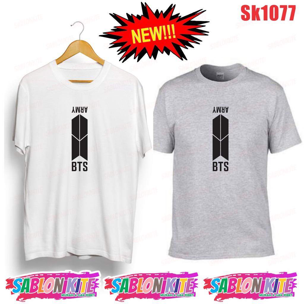 MURAH!!! KAOS ARMY KPOP SK1077 UNISEX ADA BYK WARNA 30S