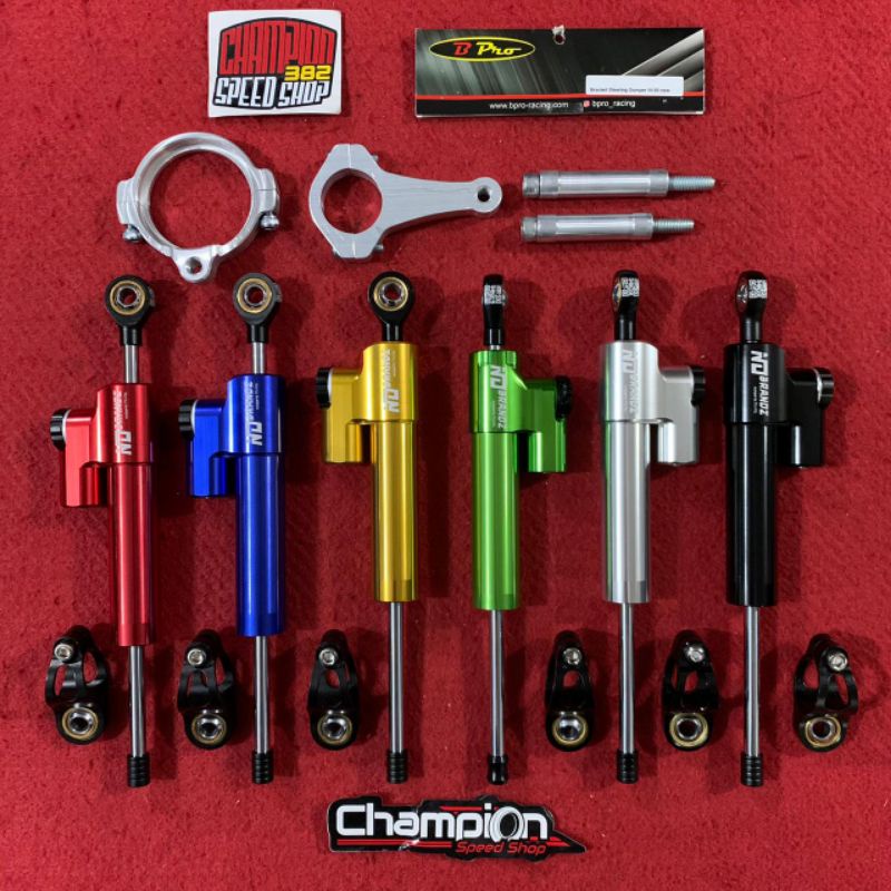 Paket Bracket Breket Steering Damper Stabilizer Stang NO BRANDZ BPRO Ninja 150 RR R SS ZX 150 150R 1