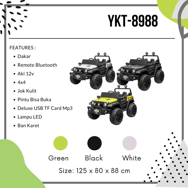 Mobil aki Yukita Dakar YKT-8988