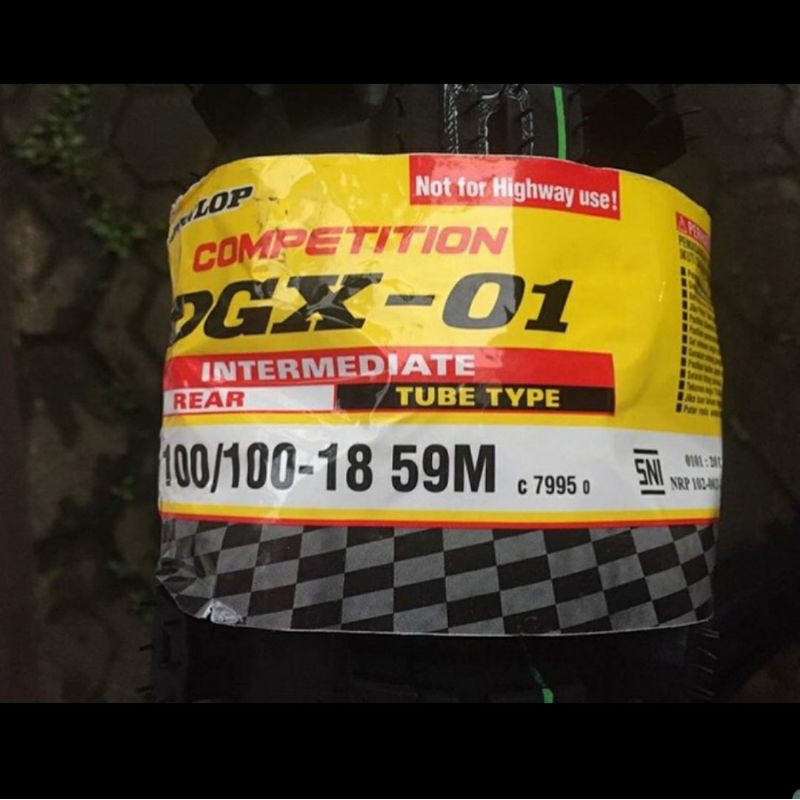 BAN DUNLOP DGX-01 100 100 18 59M COMPETITION ORIGINAL. TYRE MOTOCROSS GRASSTRACK ENDURO KLX CRF YZ