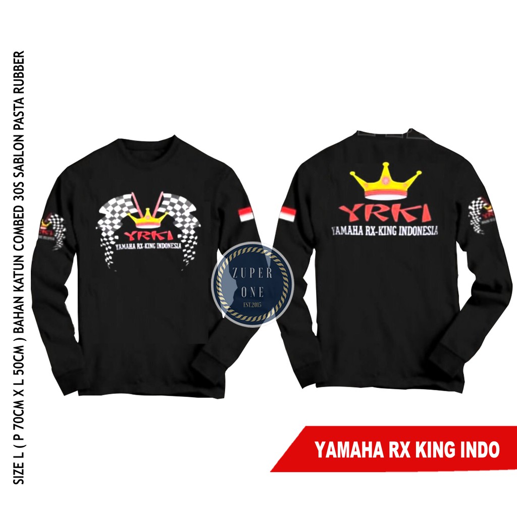 kaos distro keren rx king lengan panjang yrki mahkota zuperone