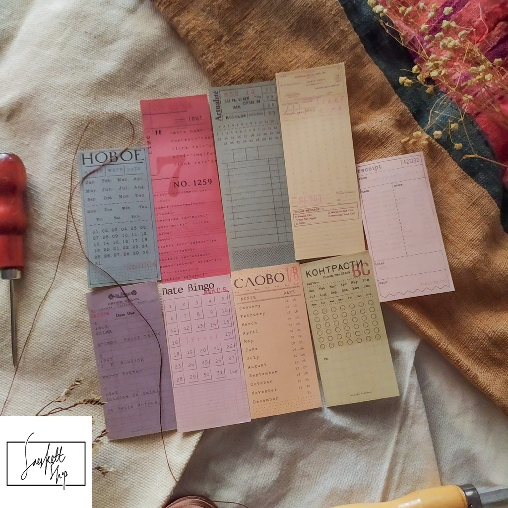 

Ticket Paper Vintage Journal Ephemera Decorative Diary Journaling Sheet Junk Journal Old Memopad