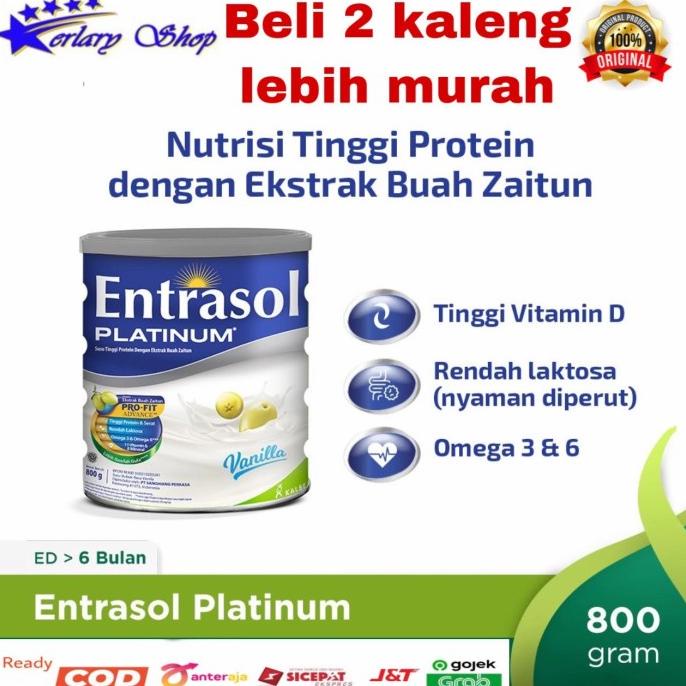 

[COD] Entrasol Platinum 800gr / Entrasol platinum 400gr Rasa Vanila, Coklat [COD]