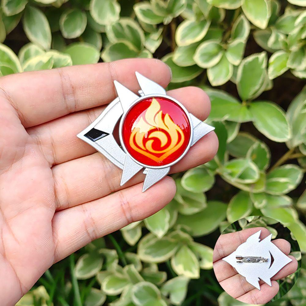 Mxbeauty Anime Luminous Bros Fashion Alloy Genshin Impact7 Element Weapons Game Genshin Vision Lnazuma Alat Peraga Cosplay Anime