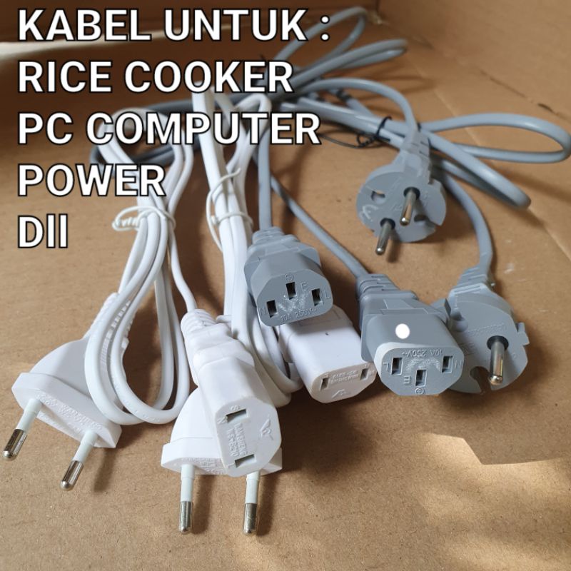 Jual KABEL RICE COOKER /COLOKAN MAGICOM/COLOKAN PENANAK NASI PANJANG 1M ...