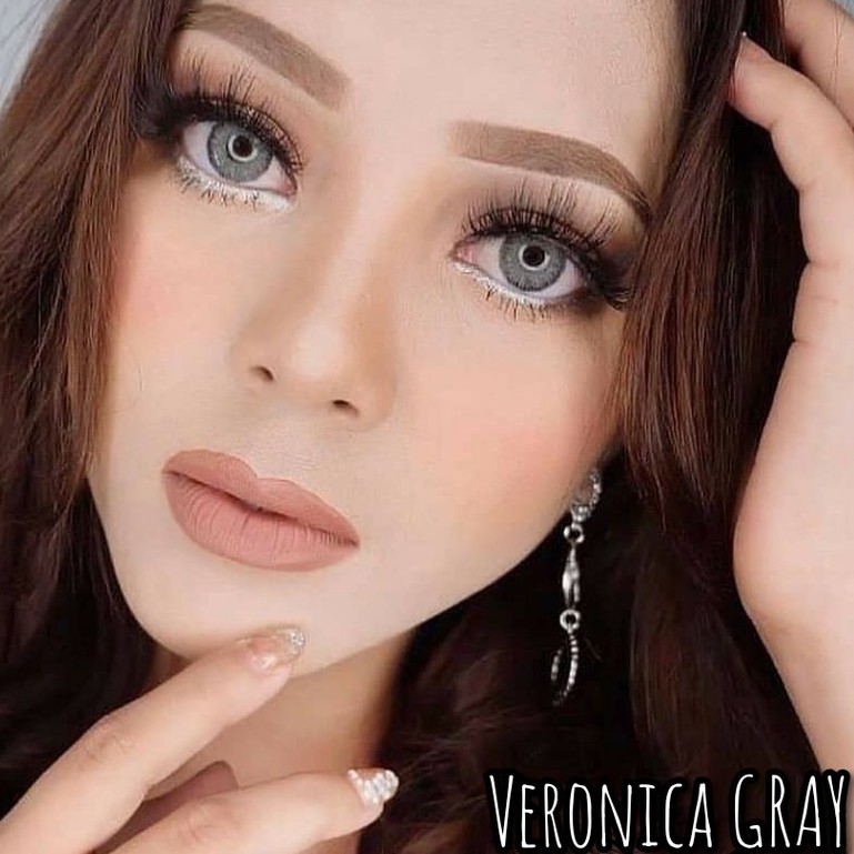 GEOEYES - Softlens Veronica - Soflens Warna Gray Brown Blue